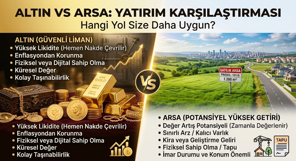 Gram Altın Fiyatlarındaki Yükseliş Gayrimenkul Piyasasını Nasıl Etkiliyor? Altını Bozdurup Arsa Almak Mantıklı mı?