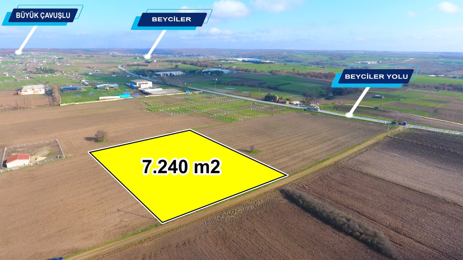 SİLİVRİ BÜYÜKCAVUSLUDA 7240 M2 TARLA